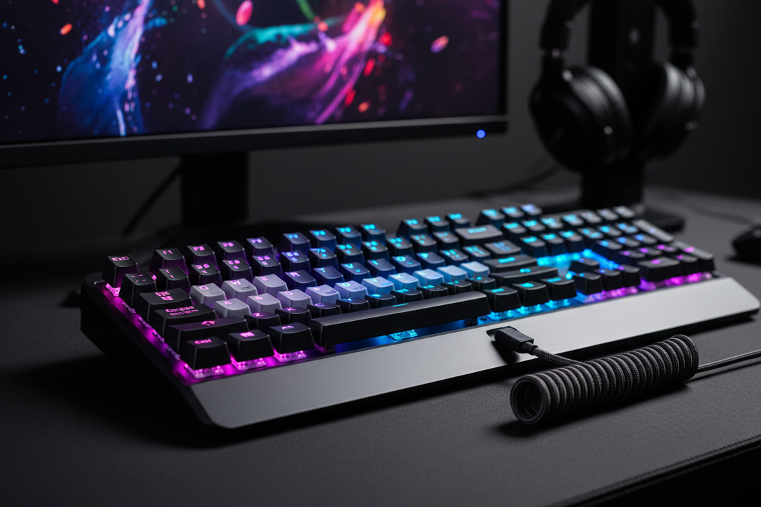 RGB mechanical gaming keyboard with colorful LED backlighting - complete buyer's guide for choosing your first gaming keyboard