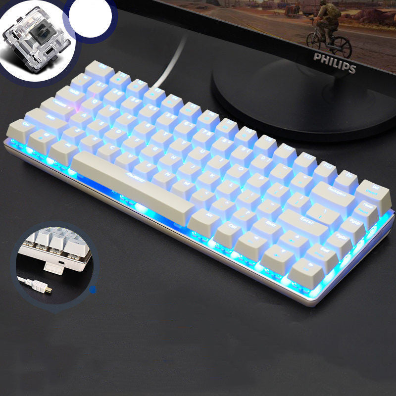 Mechanical keyboard with RGB lighting on a dark surface