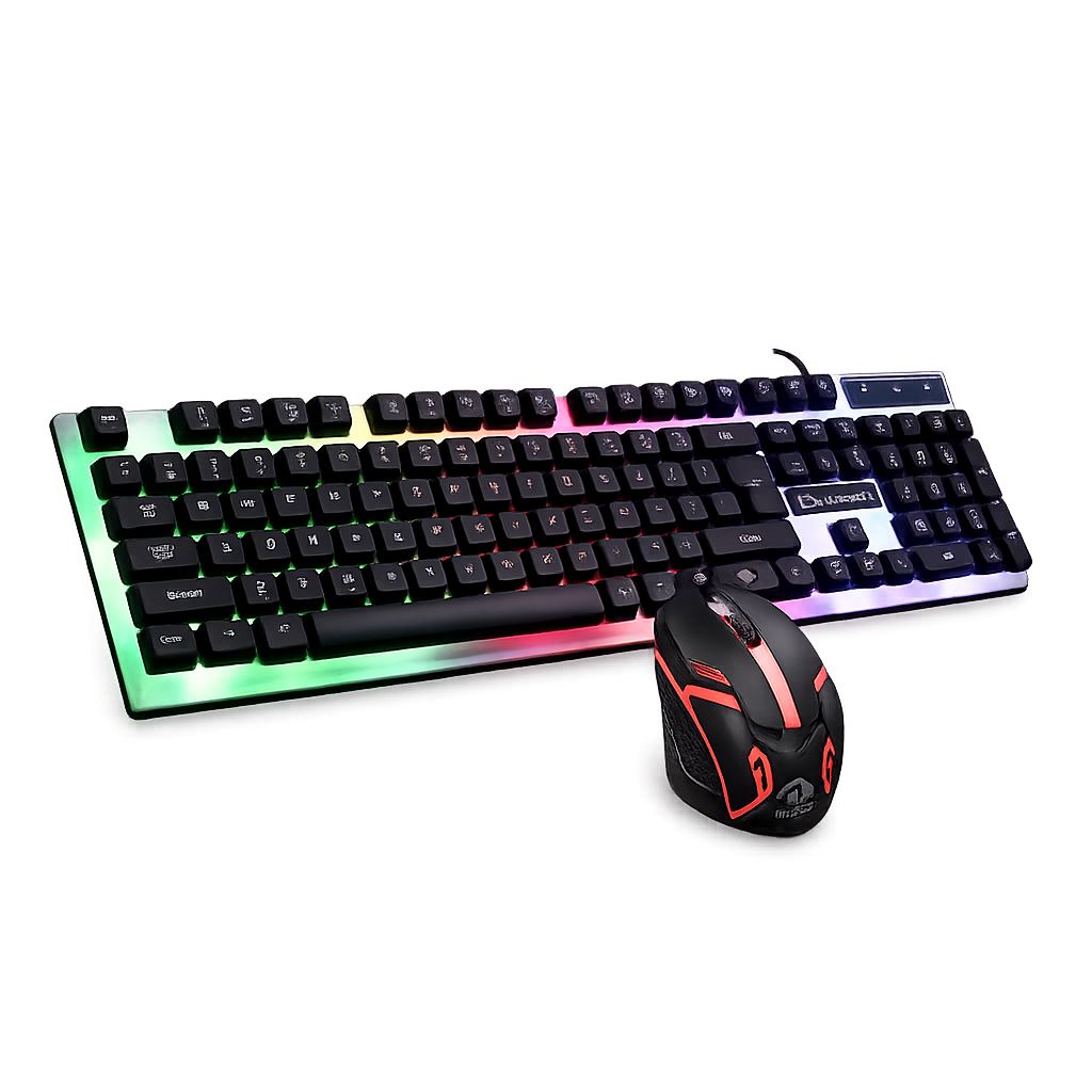 RGB gaming keyboard and mouse combo LED backlit wired gaming set for PC and laptop
