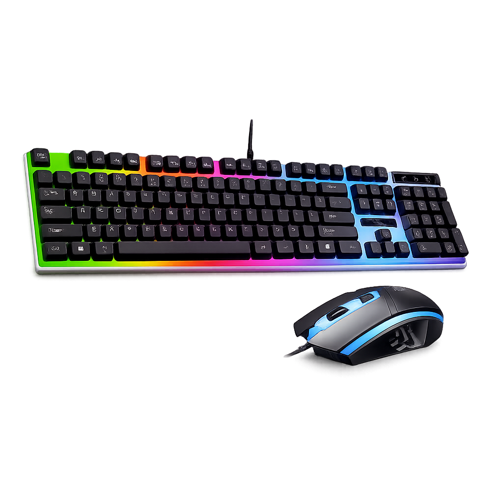 G21 Gaming Keyboard and Mouse Combo - RGB Backlit Wired Set with Floating Keys for PC & Laptop SetupVerse