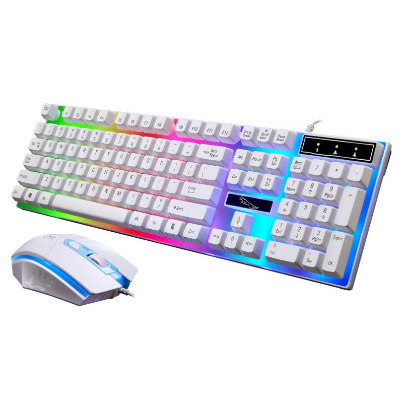 Gaming keyboard mouse bundle with USB connection and anti-ghosting technology for gamers