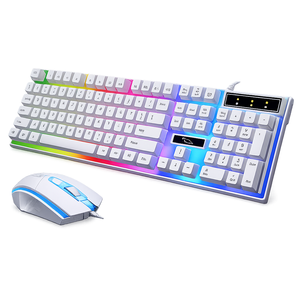 G21 Gaming Keyboard and Mouse Combo - RGB Backlit Wired Set with Floating Keys for PC & Laptop SetupVerse