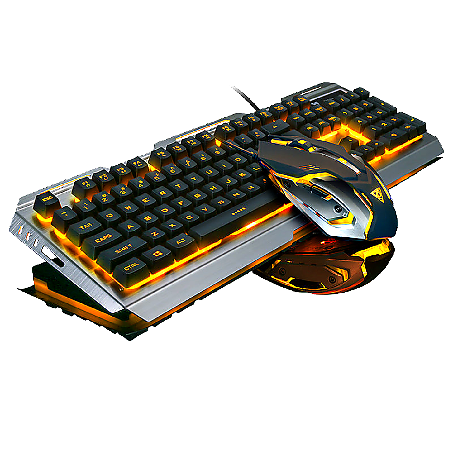 Wired gaming keyboard with backlit keys for PC laptop and desktop gaming