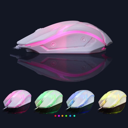RGB gaming mouse with LED backlighting and high-precision optical sensor