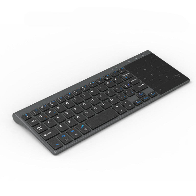 Full-size wireless Bluetooth keyboard with numeric keypad and rechargeable battery
